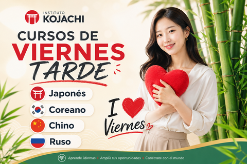 Clases y cursos de japonés coreano y chino los viernes por la tarde presenciales